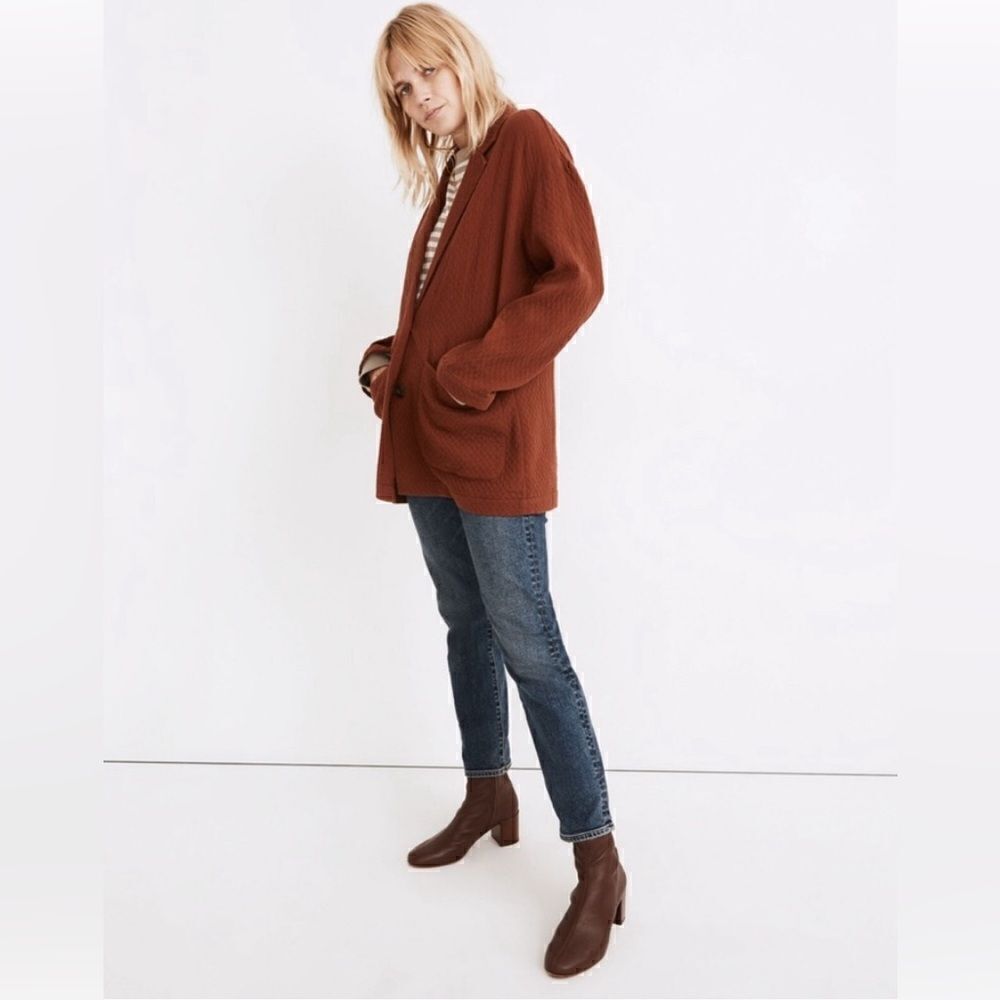 Madewell Diamond Jacquard Shaw Blazer. NWT XS